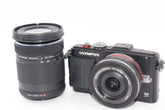 【外観並級】OLYMPUS ミラーレス一眼 PEN Lite E-PL6 EZダブルズームキット