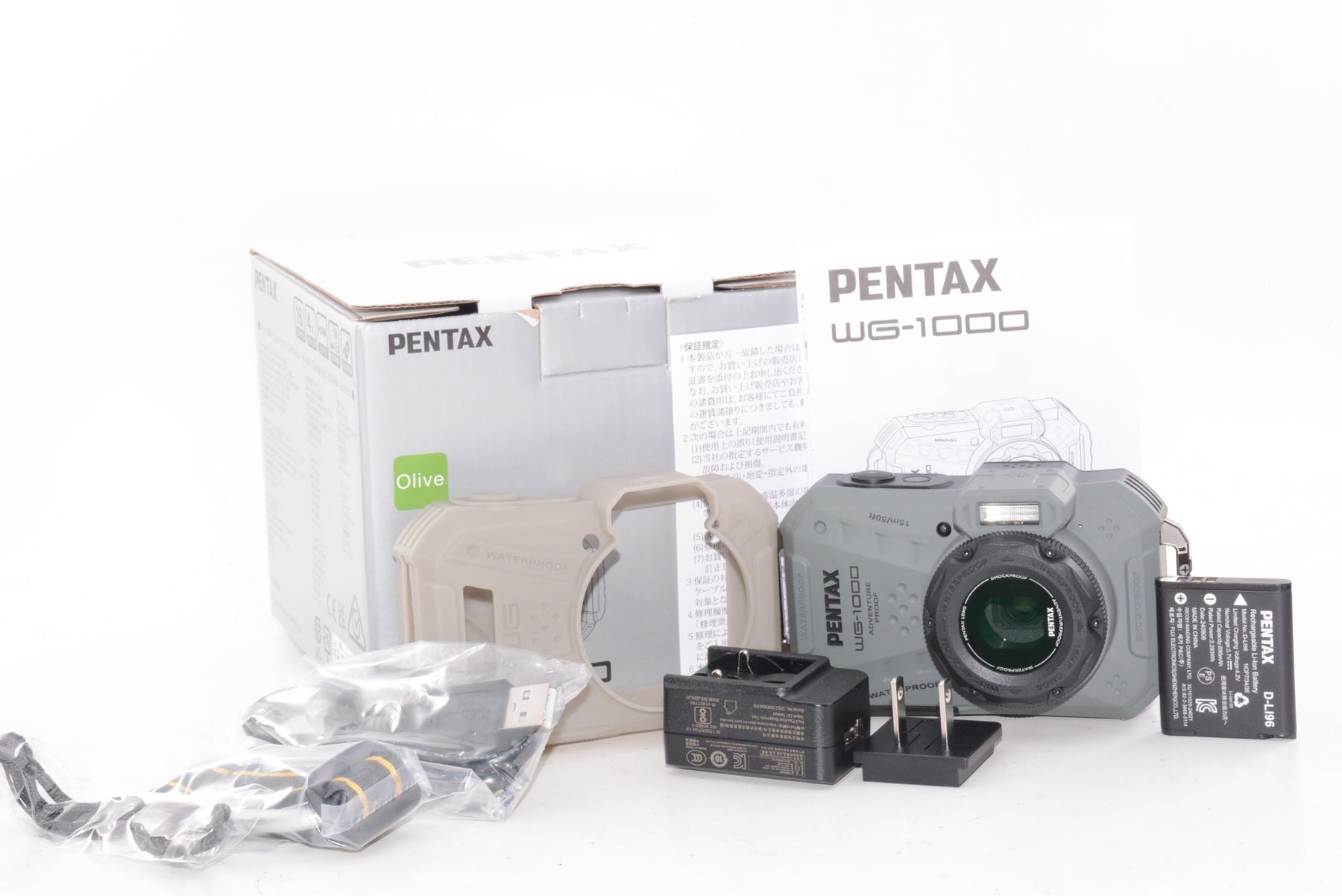 【ほぼ新品】ペンタックス PENTAX WG-1000 オリーブ