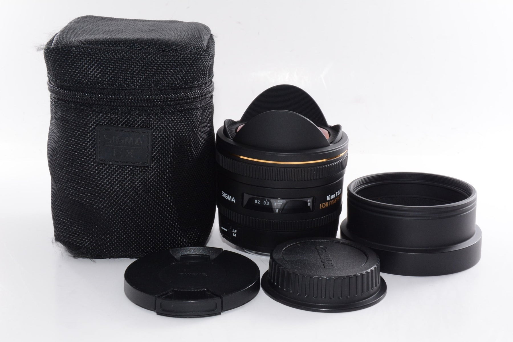 【外観特上級】SIGMA 単焦点魚眼レンズ 10mm F2.8 EX DC FISHEYE HSM キヤノン用 対角線魚眼 APS-C専用 477547
