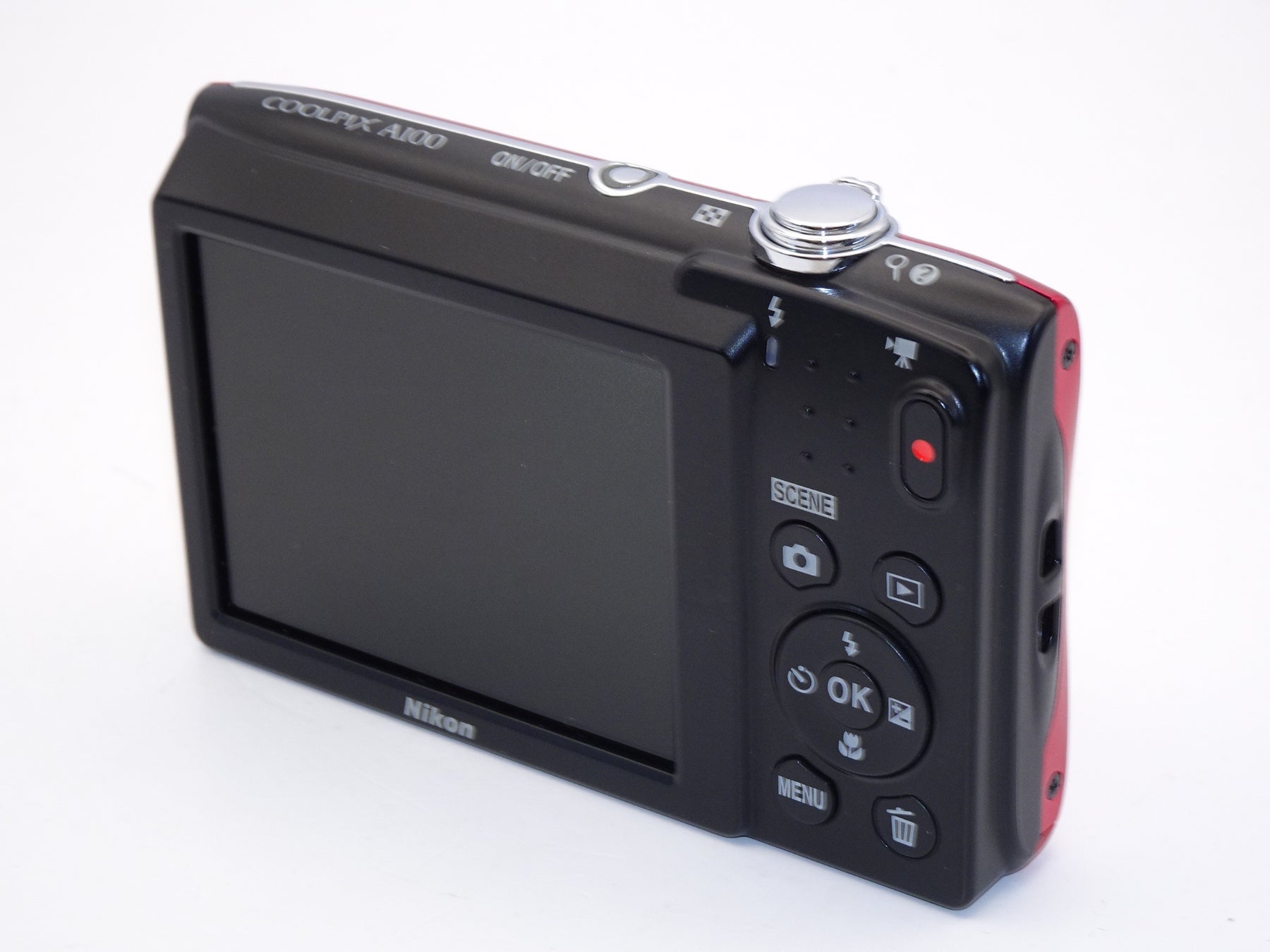 【外観並級】Nikon デジタルカメラ COOLPIX A100 光学5倍 2005万画素 レッド A100RD