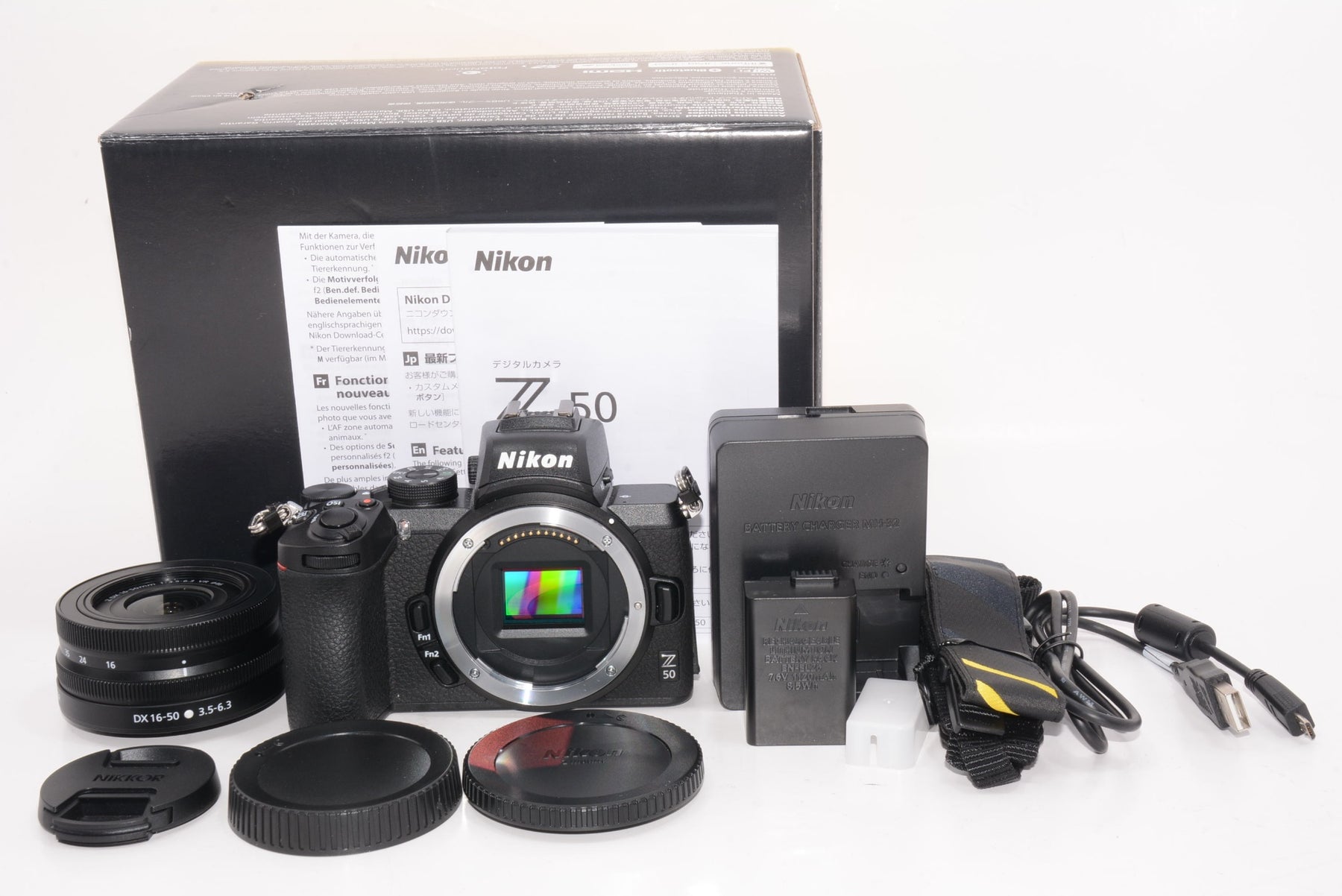 【外観特上級】Nikon ミラーレス一眼カメラ Z50 レンズキット NIKKOR Z DX 16-50mm f/3.5-6.3 VR付属 Z50LK16-50 ブラック