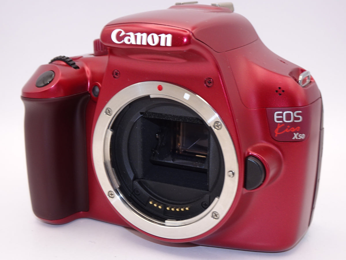 【外観特上級】Canon デジタル一眼レフカメラ EOS Kiss X50 ボディ レッド KISSX50RE-BODY