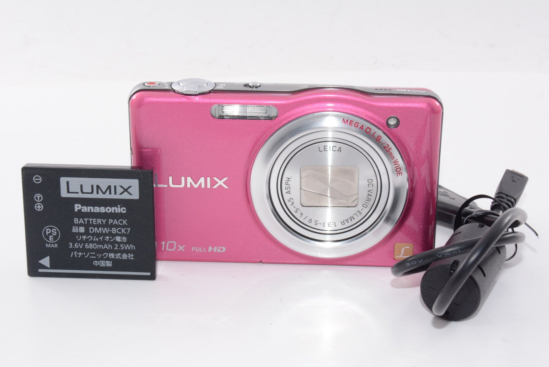 【外観特上級】パナソニック デジタルカメラ ルミックスSZ7 光学10倍 ピンク DMC-SZ7-P