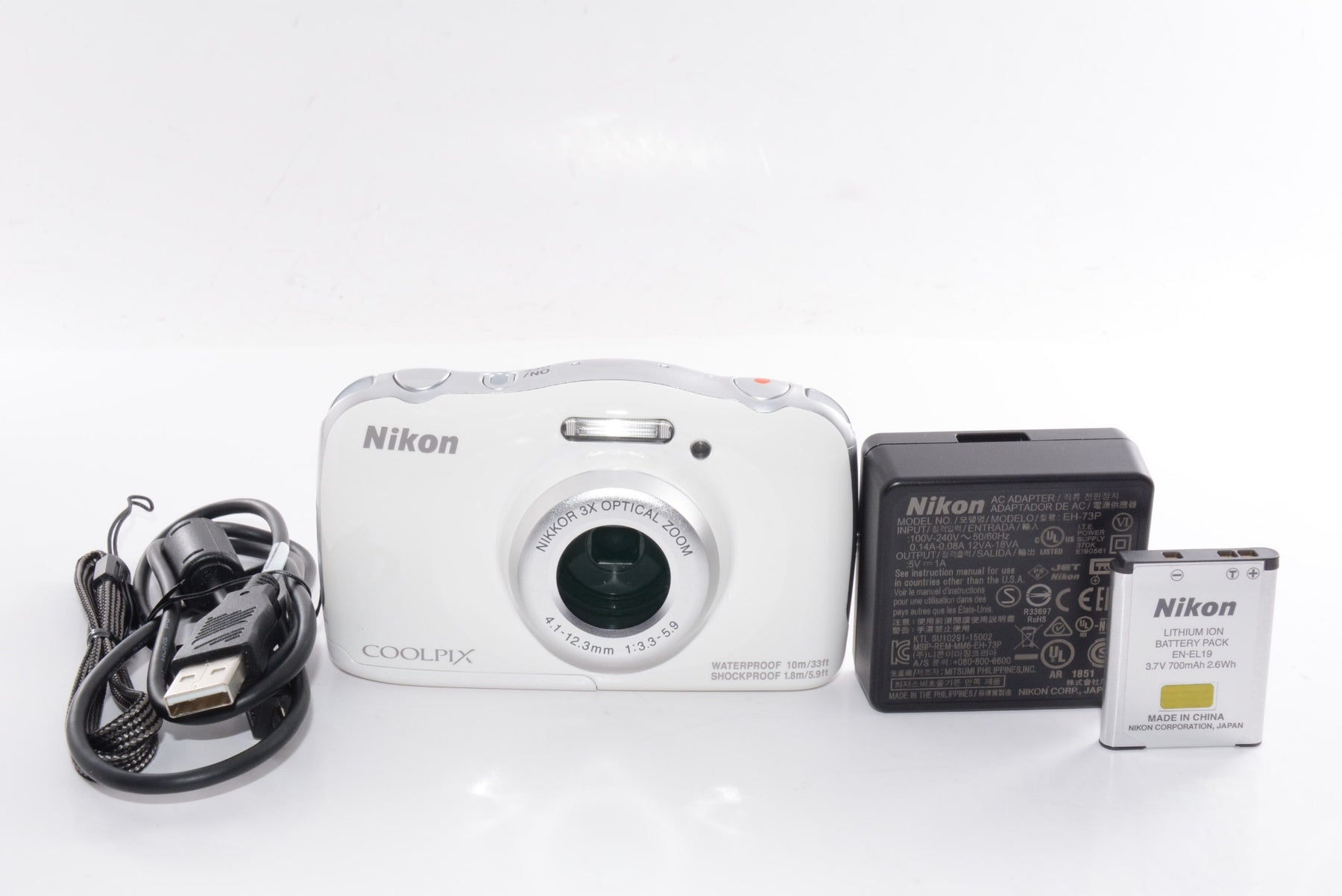 【外観特上級】Nikon デジタルカメラ COOLPIX W150 防水 W150WH クールピクス ホワイト