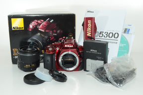 【外観並級】Nikon デジタル一眼レフカメラ D5300 18-55mm VR II レンズキット レッド D5300LK18-55VR2RD