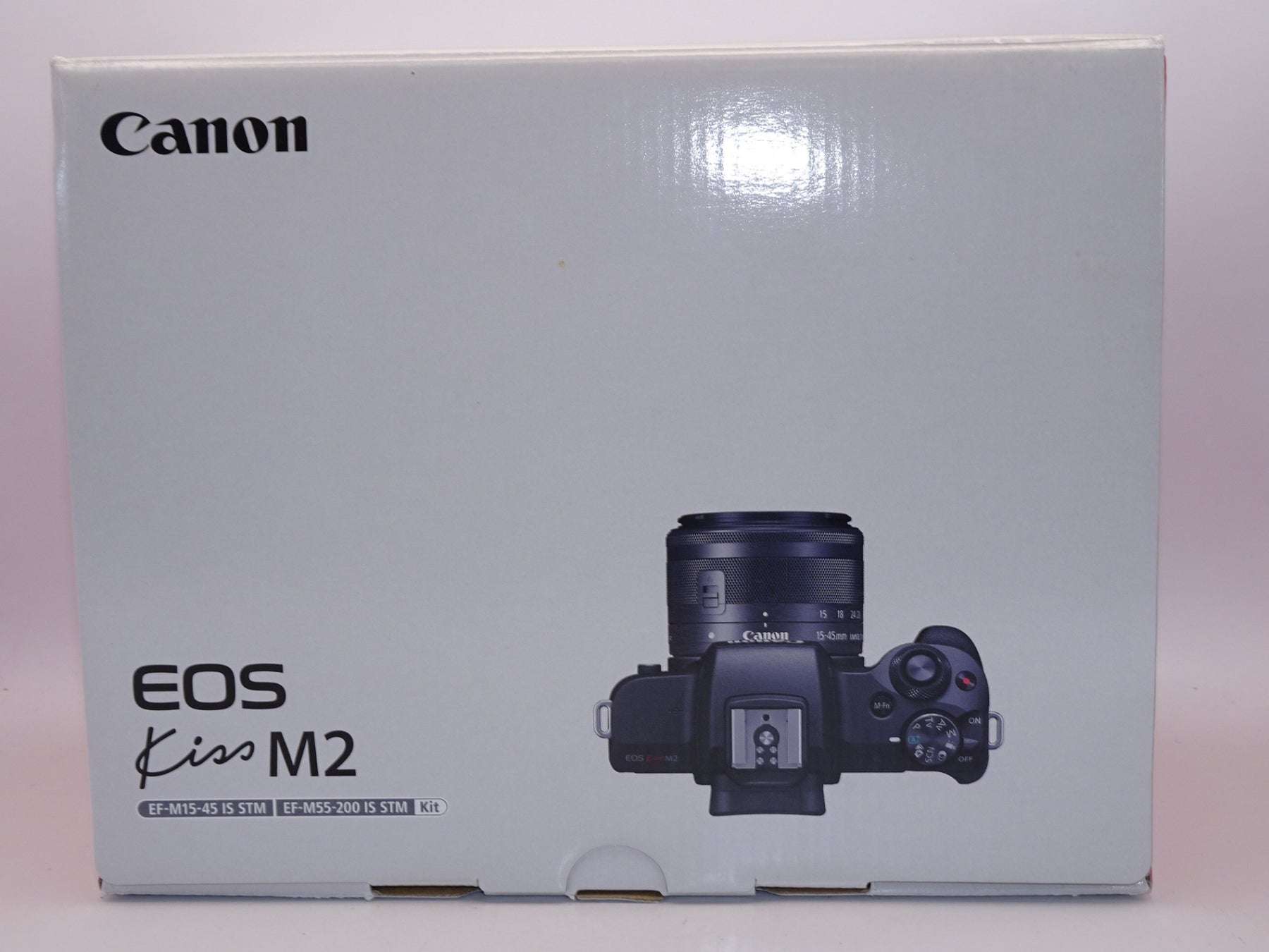 【外観特上級】Canon ミラーレス一眼カメラ EOS Kiss M2 ダブルズームキット ブラック KISSM2BK-WZK