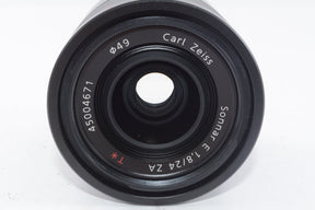 【外観特上級】ソニー SONY 単焦点レンズ Sonnar T* 24mm F1.8 ZA ソニー Eマウント用 APS-C専用 SEL24F18Z