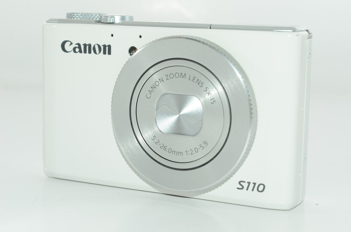 【外観並級】Canon デジタルカメラ PowerShot S110 約1210万画素 F2.0 光学5倍ズーム ホワイト PSS110(WH)