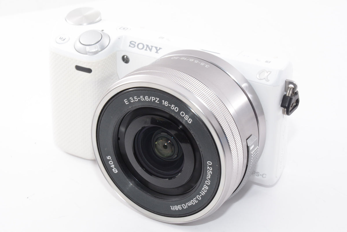 【外観特上級】ソニー SONY ミラーレス一眼 α NEX-5R パワーズームレンズキット キットレンズ:E PZ 16-50mm F3.5-5.6 OSS  ホワイト NEX-5RL/W