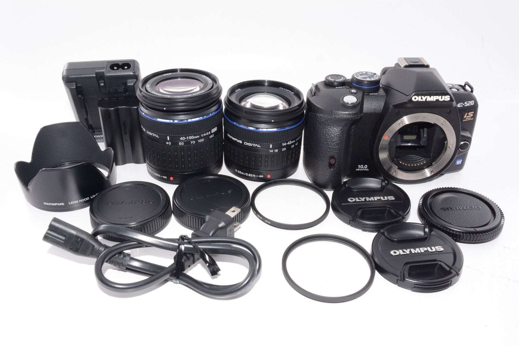 【外観特上級】OLYMPUS デジタル一眼レフカメラ E-520 ダブルズームキット E-520WKIT