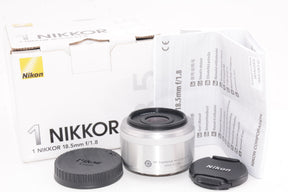 【外観特上級】Nikon 単焦点レンズ 1 NIKKOR 18.5mm f/1.8 シルバー ニコンCXフォーマット専用