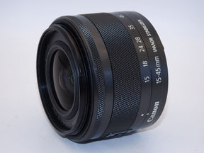 【外観特上級】Canon 標準ズームレンズ EF-M15-45mm F3.5-6.3IS STM(グラファイト) ミラーレス一眼対応 EF-M15-45ISSTM