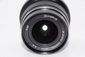 【外観特上級】OLYMPUS 単焦点レンズ M.ZUIKO DIGITAL ED 12mm F2.0 ブラック ED 12mm F2.0 BLK