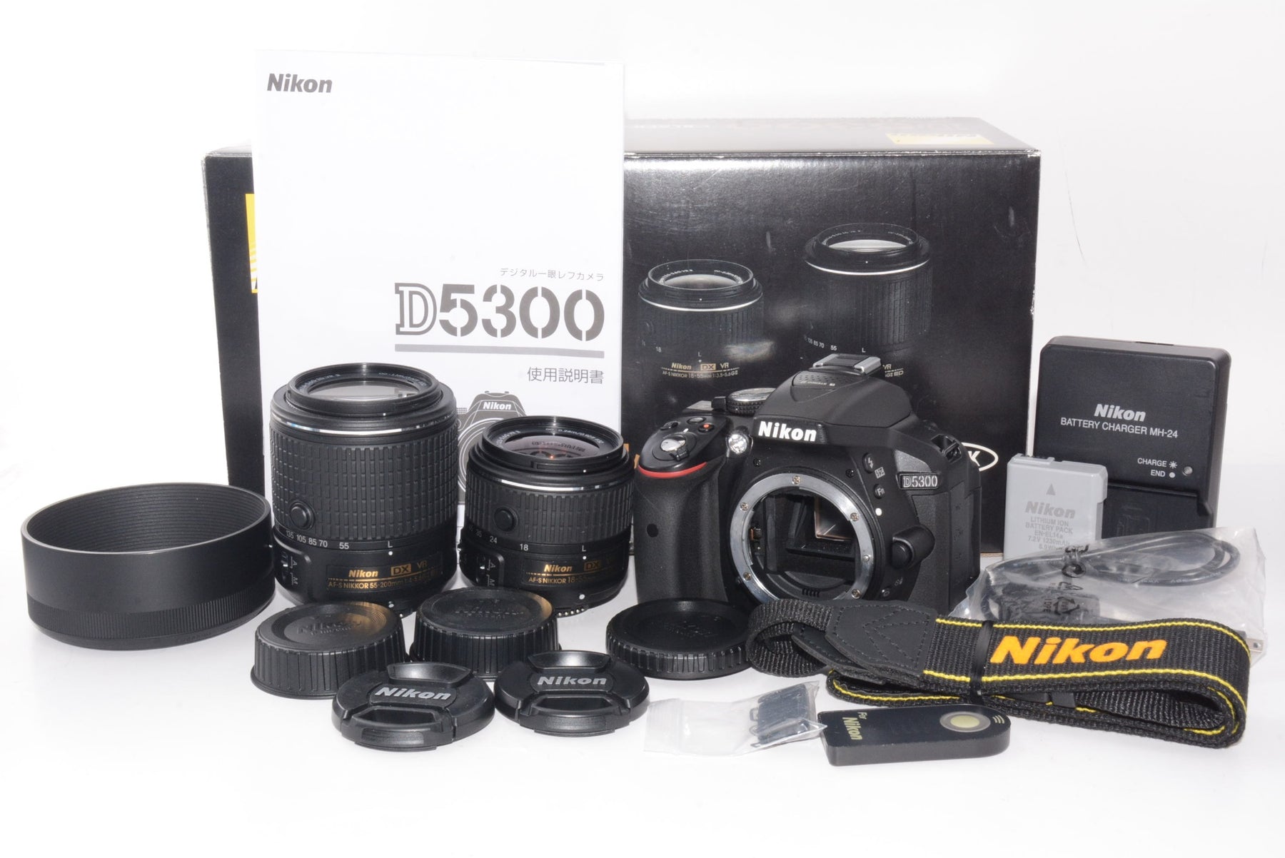 【外観特上級】Nikon デジタル一眼レフカメラ D5300 ダブルズームキット2 ブラック