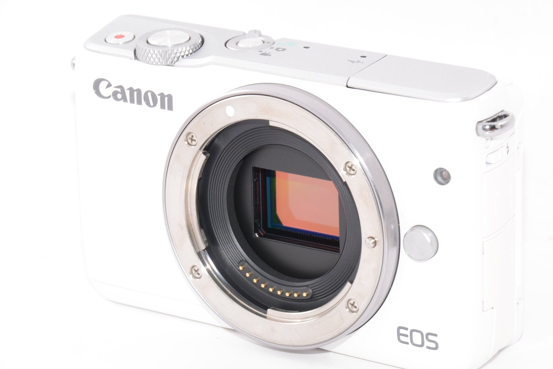 【外観並級】Canon ミラーレス一眼カメラ EOS M10 レンズキット(ホワイト) EF-M15-45mm F3.5-6.3 IS STM 付属 EOSM10WH-1545ISSTMLK