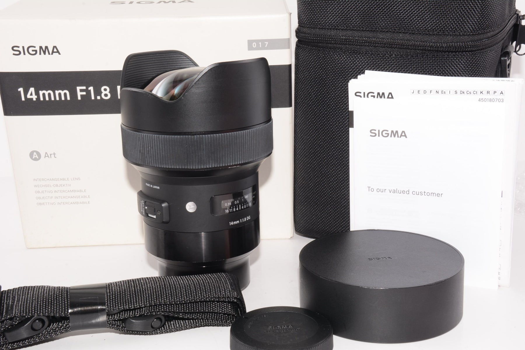 【外観並級】SIGMA 単焦点超広角レンズ 14mm F1.8 DG HSM | Art A017 SONY-Eマウント用 ミラーレス(フルサイズ)専用