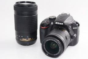 【外観特上級】Nikon デジタル一眼レフカメラ D3400 ダブルズームキット ブラック D3400WZBK