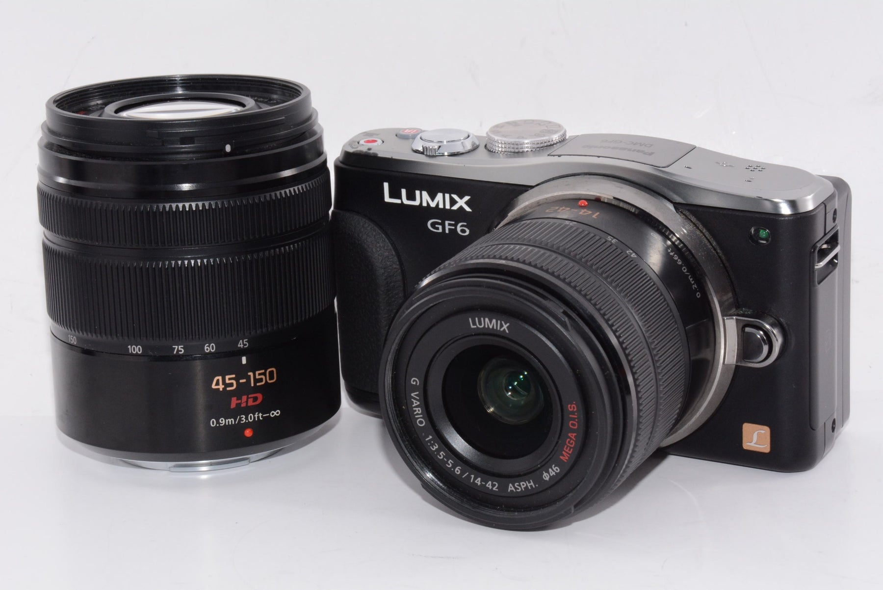 【外観並級】パナソニック ルミックス ミラーレス一眼カメラ GF6 ダブルズームレンズキット ブラック DMC-GF6W-K