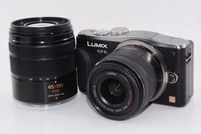 【外観並級】パナソニック ルミックス ミラーレス一眼カメラ GF6 ダブルズームレンズキット ブラック DMC-GF6W-K