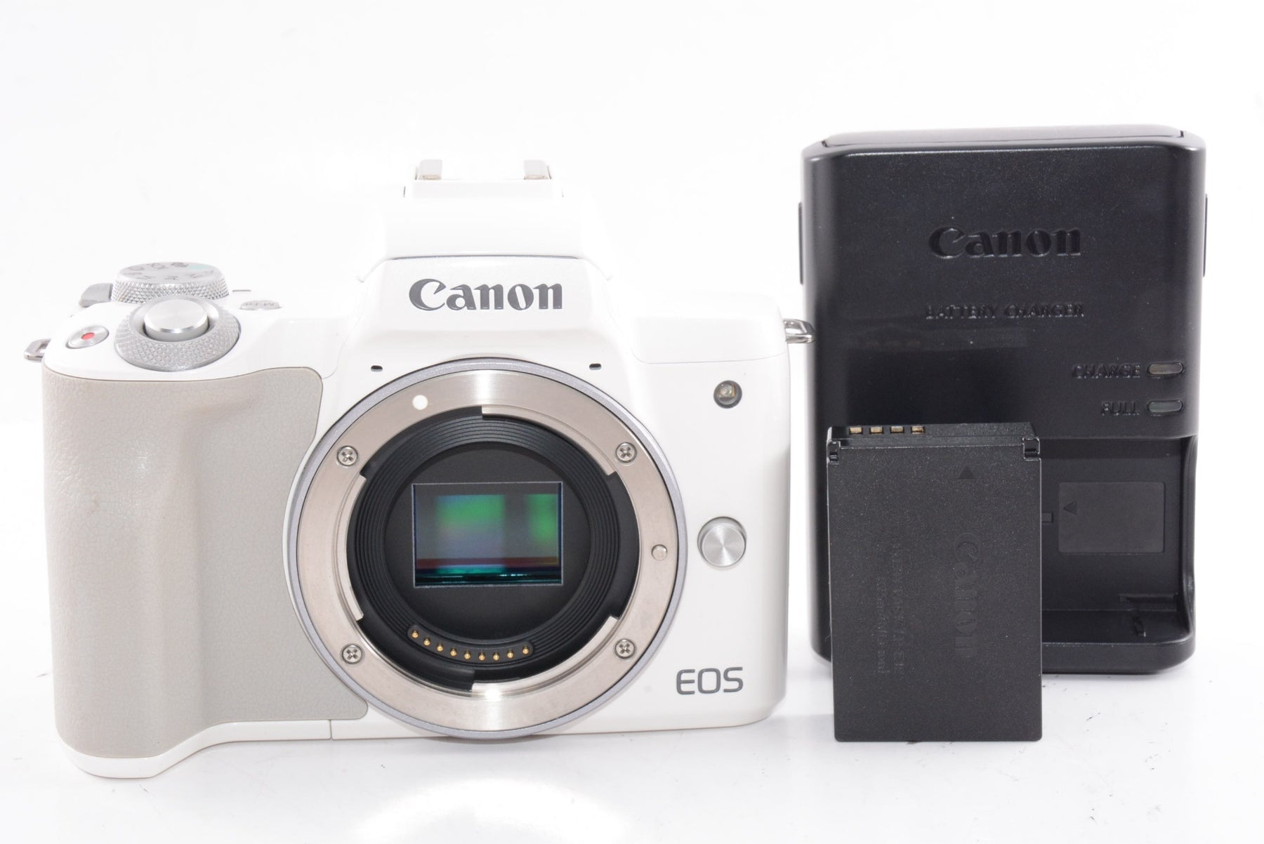 【外観並級】Canon ミラーレス一眼カメラ EOS Kiss M ボディー ホワイト EOSKISSMWH-BODY