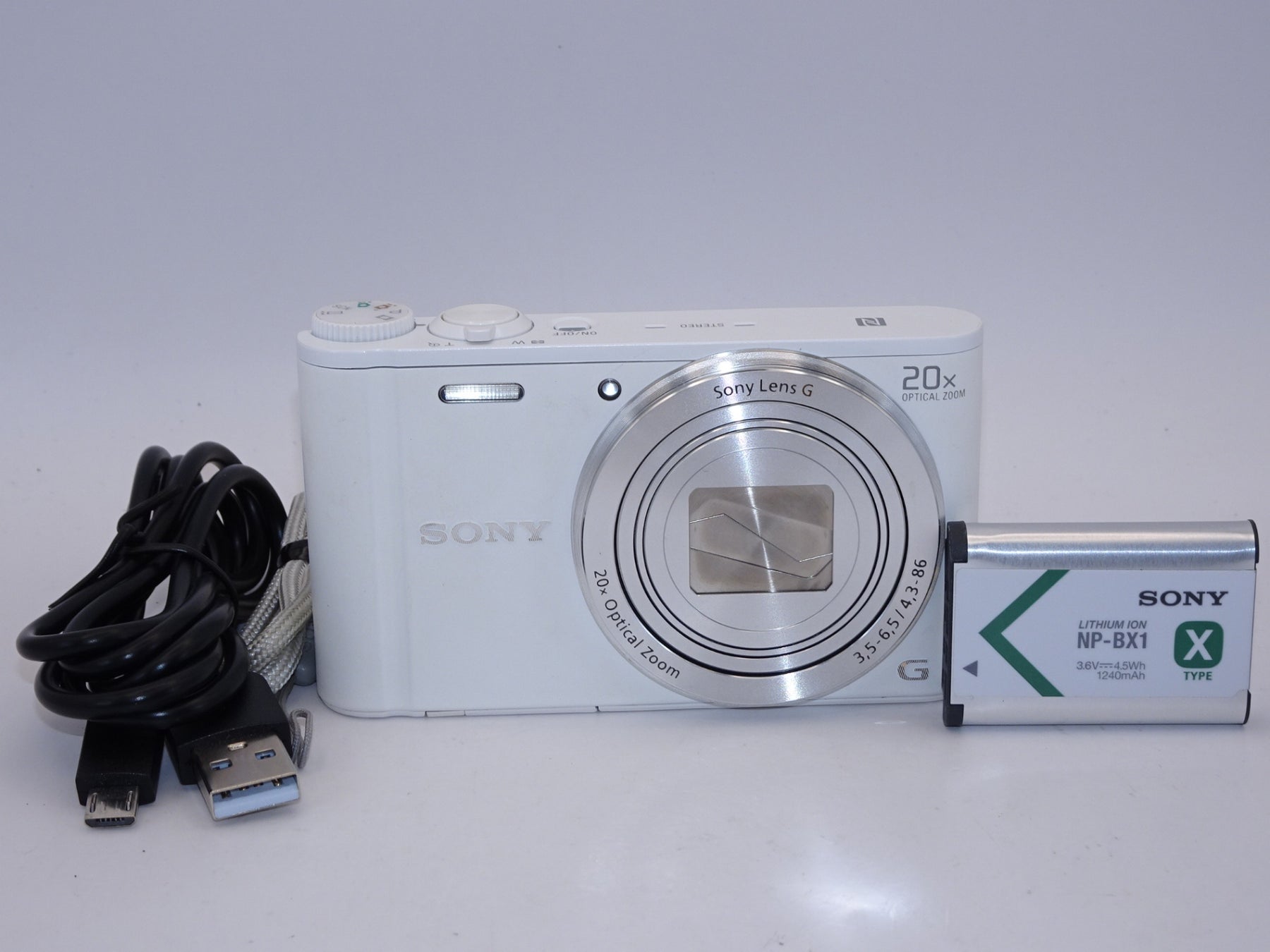 【外観特上級】ソニー SONY デジタルカメラ Cyber-shot WX350 光学20倍 ホワイト DSC-WX350-W