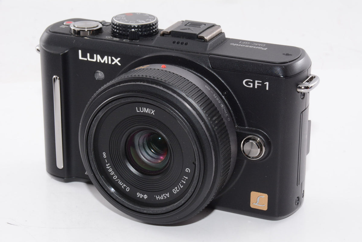 【外観並級】パナソニック ミラーレス一眼カメラ GF1 レンズキット(20mm/F1.7パンケーキレンズ付属) エスプリブラック DMC-GF1C-K