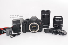 【外観並級】Canon デジタル一眼レフカメラ EOS Kiss X8i ダブルズームキット EF-S18-55mm/EF-S55-250mm 付属 EOSKISSX8I-WKIT