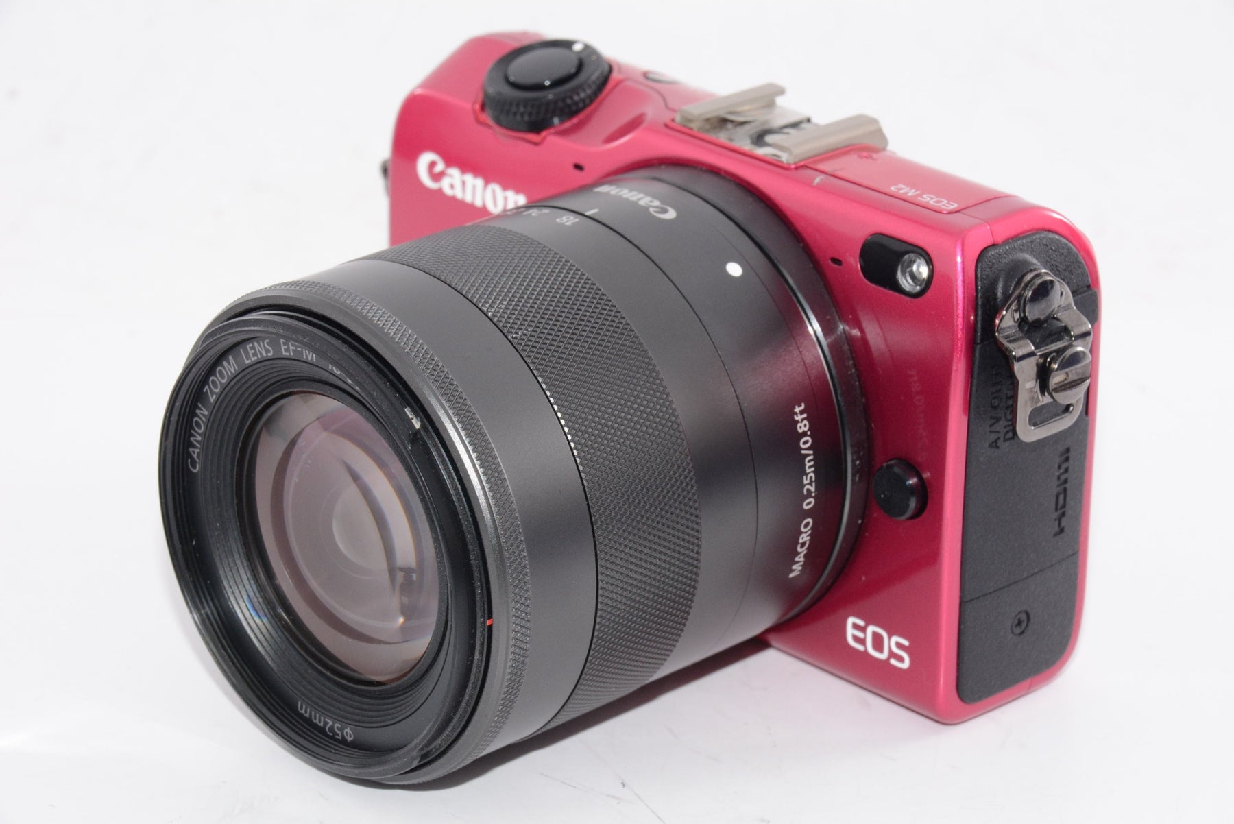 【外観並級】Canon ミラーレス一眼カメラ EOS M2 EF-M18-55 IS STM レンズキット (レッド)