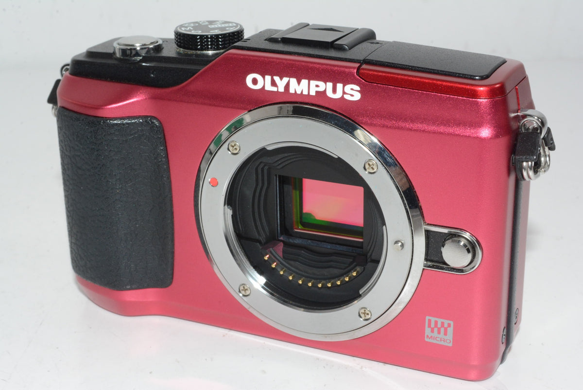 【外観並級】OLYMPUS ミラーレス一眼 E-PL2 ダブルズームキット レッド
