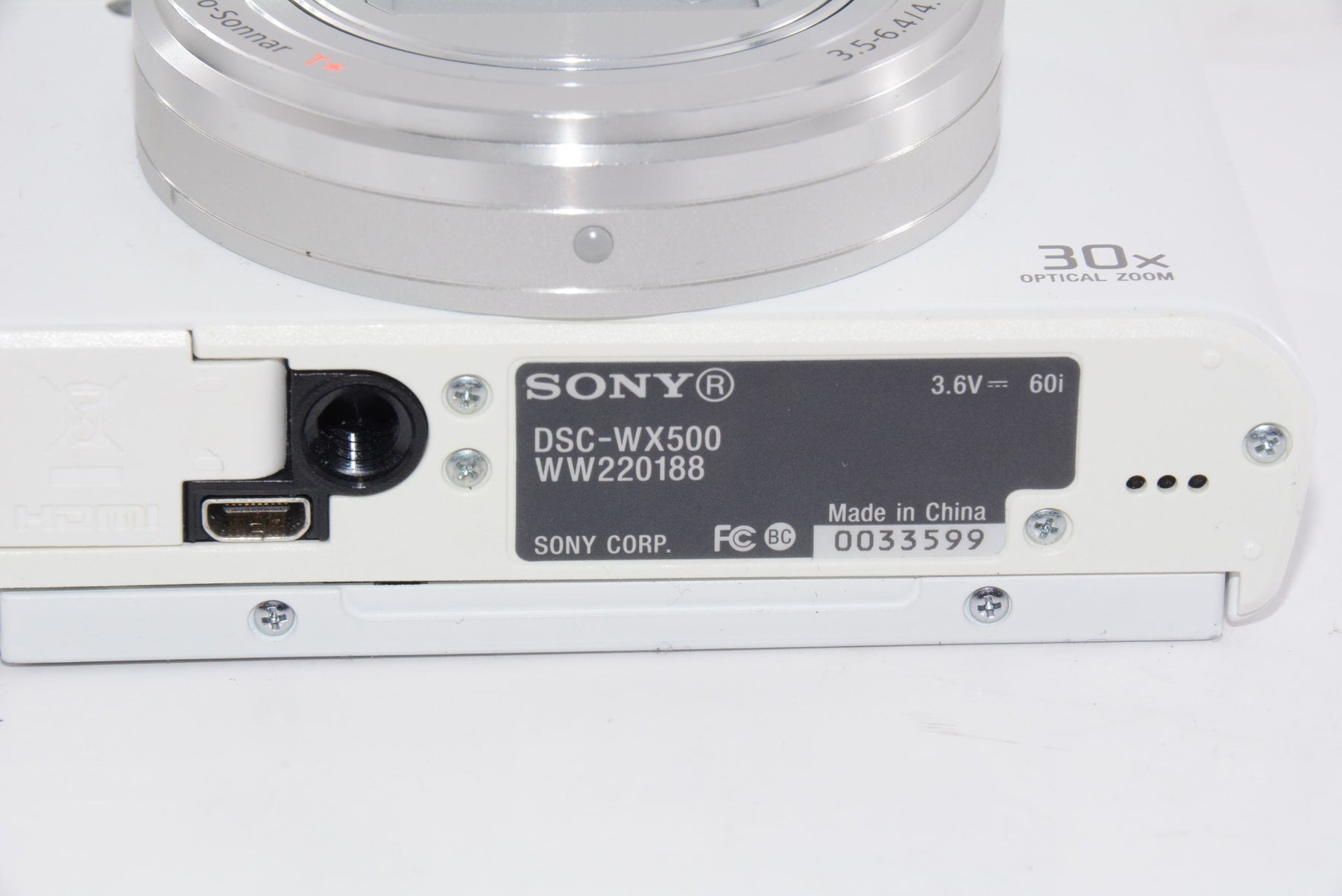 【外観特上級】ソニー SONY デジタルカメラ DSC-WX500ホワイト Cyber-shot
