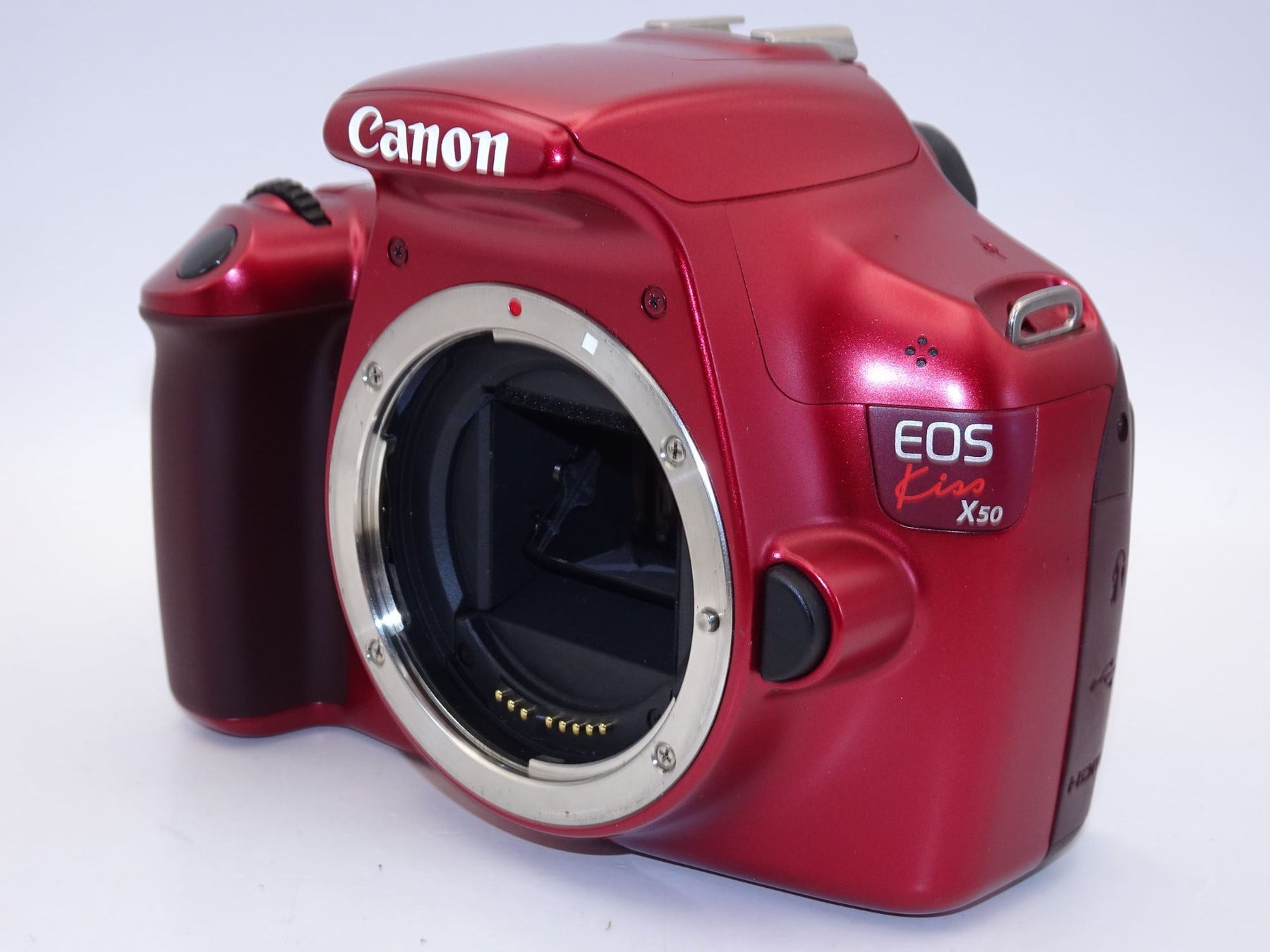 【外観特上級】Canon デジタル一眼レフカメラ EOS Kiss X50 ボディ レッド KISSX50RE-BODY