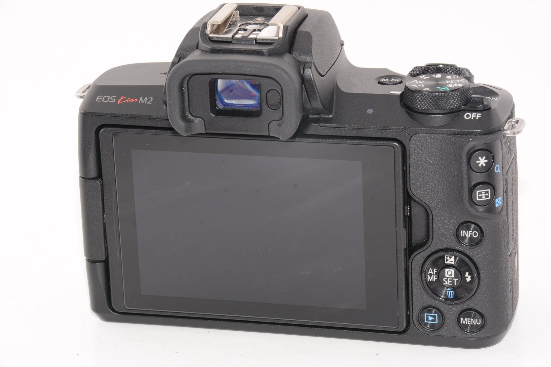 【外観特上級】Canon ミラーレス一眼カメラ EOS Kiss M2 標準ズームレンズキット ブラック KISSM2BK-1545