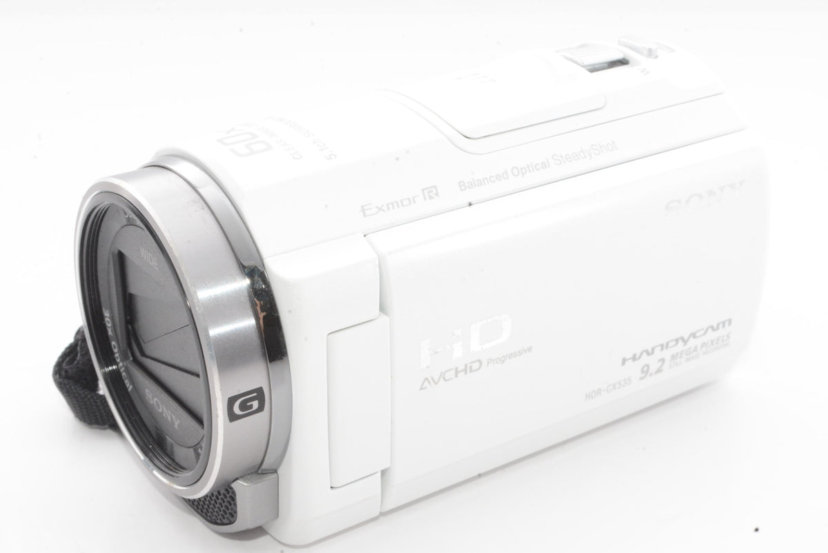 【外観並級】ソニー SONY ビデオカメラ Handycam CX535 内蔵メモリ32GB ホワイト HDR-CX535/W