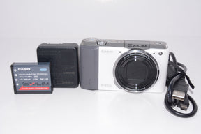 【外観並級】CASIO EXILIM デジタルカメラ ハイスピード 1610万画素 光学18倍ズーム ホワイト EX-ZR700WE