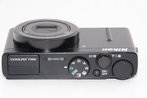 【外観並級】NikonデジタルカメラCOOLPIX P300 ブラックP300 1220万画素 裏面照射CMOS 広角24mm 光学4.2倍 F1.8レンズ フルHD