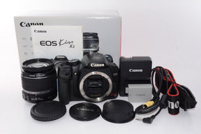 【外観並級】Canon デジタル一眼レフカメラ EOS Kiss X2 レンズキット KISSX2-LKIT