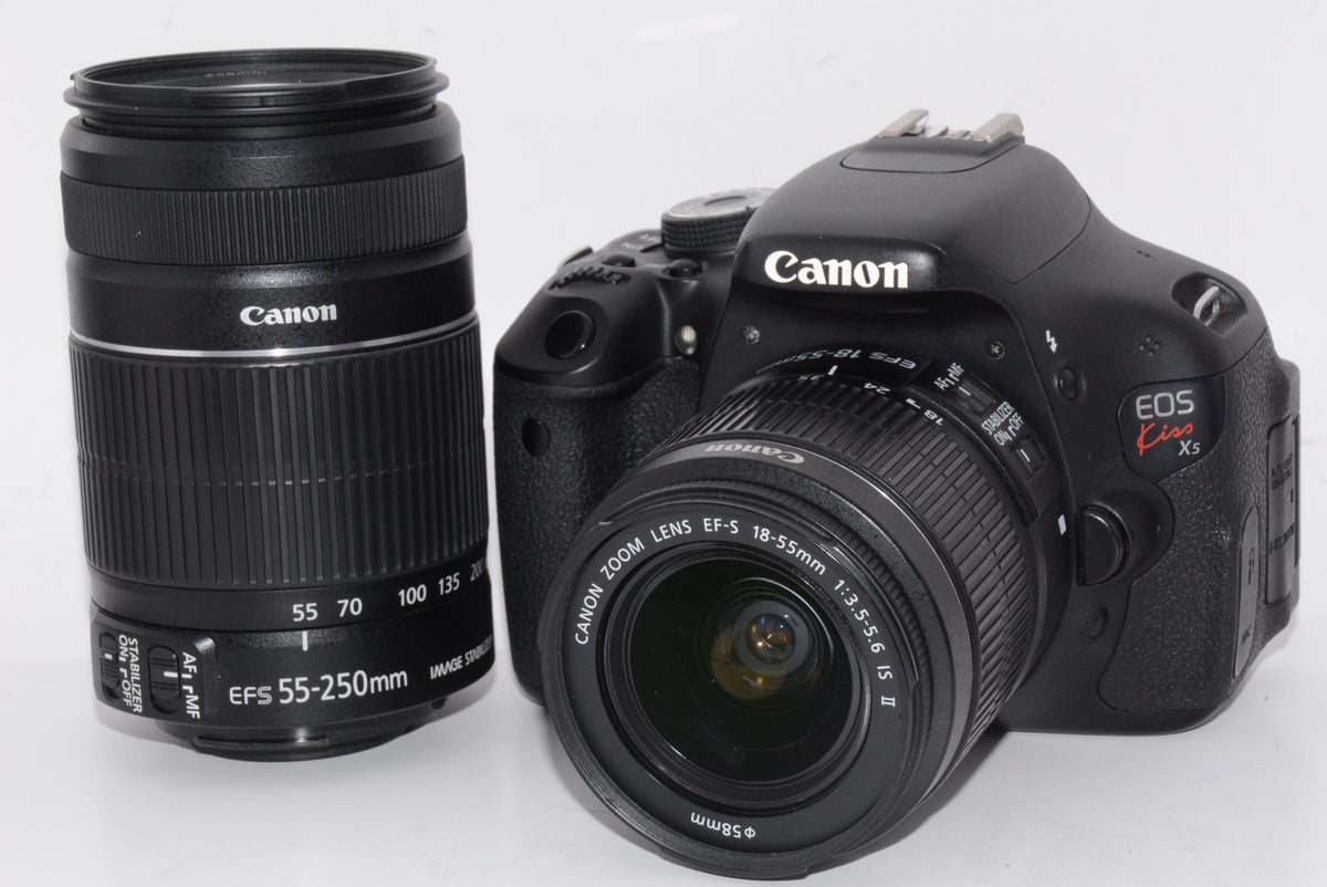 【外観並級】Canon デジタル一眼レフカメラ EOS Kiss X5 ダブルズームキット