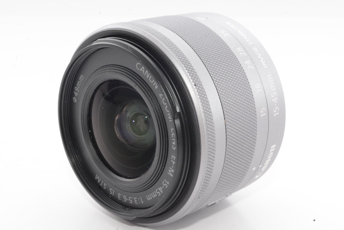 【外観特上級】Canon 標準ズームレンズ EF-M15-45mm F3.5-6.3IS STM(シルバー) ミラーレス一眼対応 EF-M15-45ISSTMSL