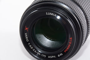 【外観特上級】パナソニック 望遠ズームレンズ マイクロフォーサーズ用 ルミックス G X VARIO PZ 45-175mm/F4.0-5.6 ASPH./POWER O.I.S. ブラック H-PS45175-K