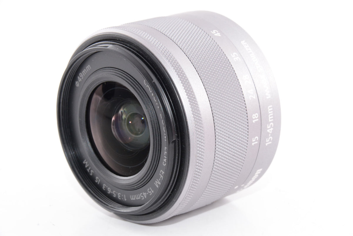 【外観特上級】Canon 標準ズームレンズ EF-M15-45mm F3.5-6.3IS STM(シルバー) ミラーレス一眼対応 EF-M15-45ISSTMSL