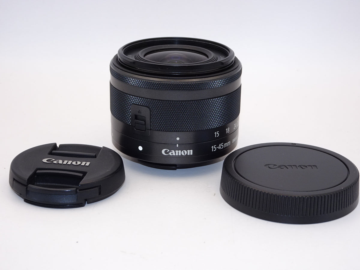 【外観特上級】Canon 標準ズームレンズ EF-M15-45mm F3.5-6.3IS STM(グラファイト) ミラーレス一眼対応 EF-M15-45ISSTM