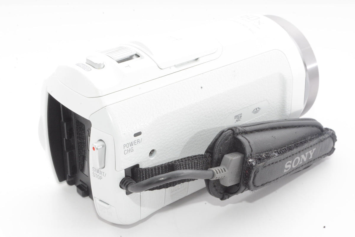 【外観並級】ソニー SONY ビデオカメラ Handycam CX535 内蔵メモリ32GB ホワイト HDR-CX535/W