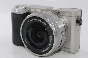 【外観並級】ソニー ミラーレス一眼 α6000 パワーズームレンズキット E PZ 16-50mm F3.5-5.6 OSS シルバー ILCE-6000L S