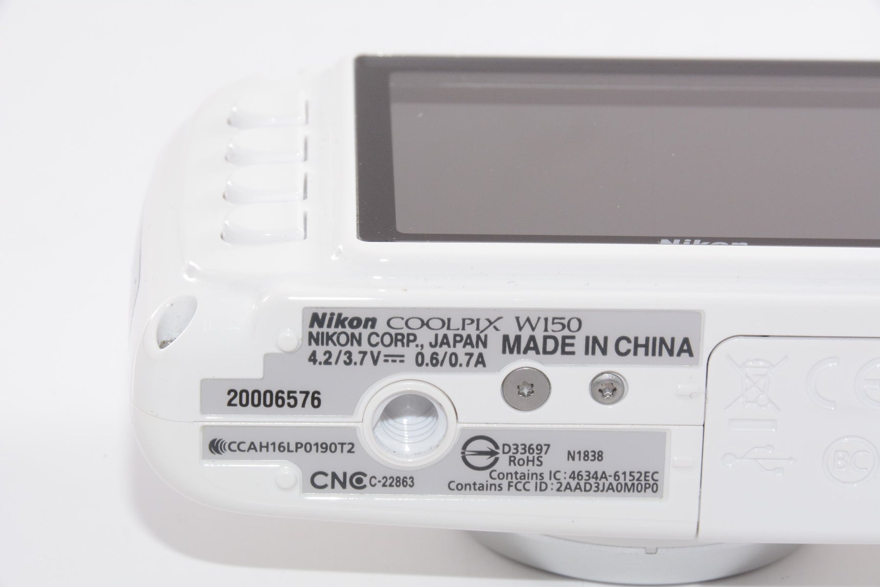 【外観特上級】Nikon デジタルカメラ COOLPIX W150 防水 W150WH クールピクス ホワイト