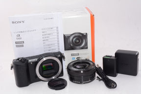 【ほぼ新品】ソニー SONY ミラーレス一眼 α5100 パワーズームレンズキット E PZ 16-50mm F3.5-5.6 OSS付属 ブラック ILCE-5100L-B