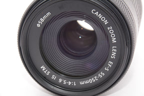 【外観特上級】Canon 望遠ズームレンズ EF-S55-250mm F4-5.6 IS STM