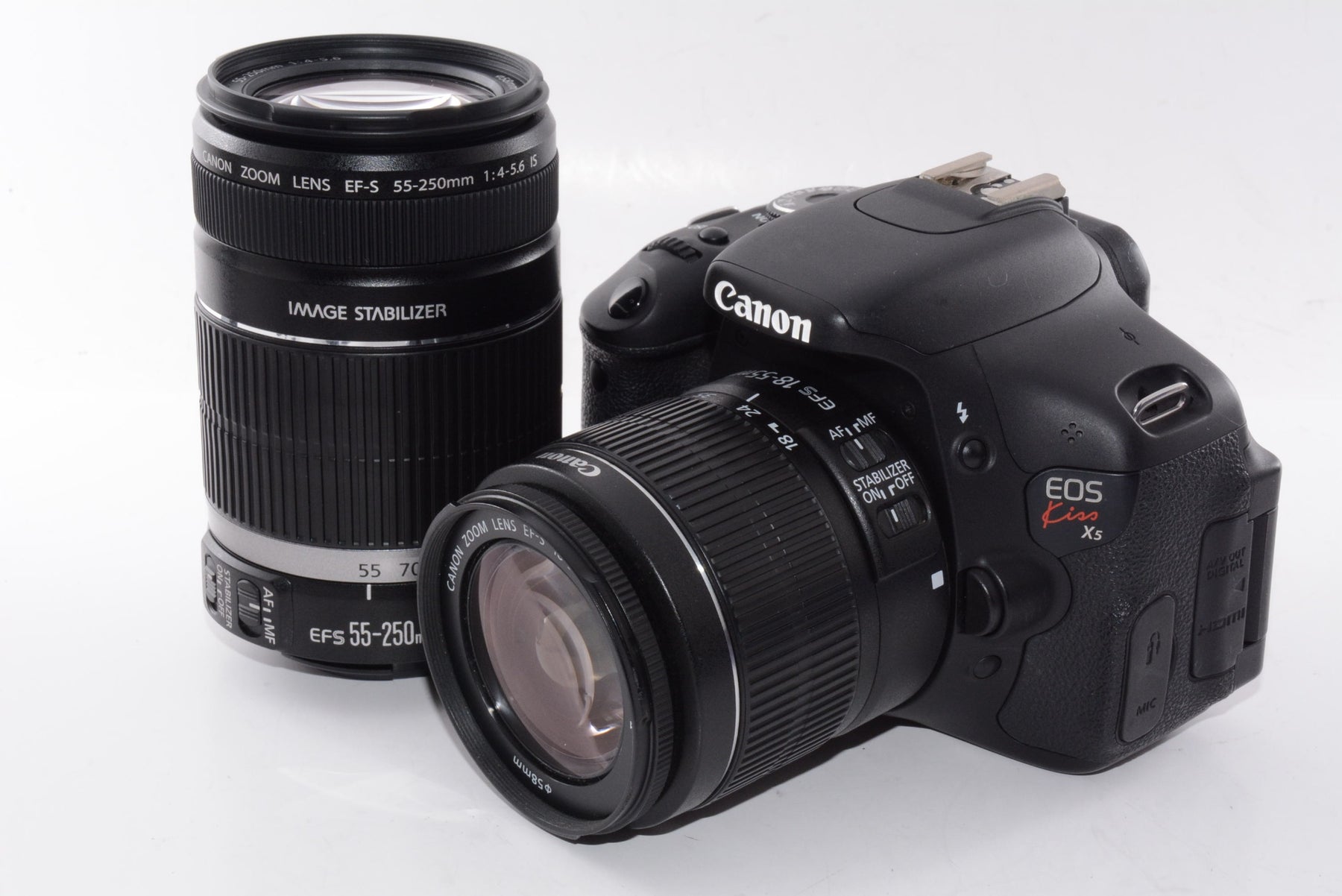 【外観特上級】Canon デジタル一眼レフカメラ EOS Kiss X5 ダブルズームキット