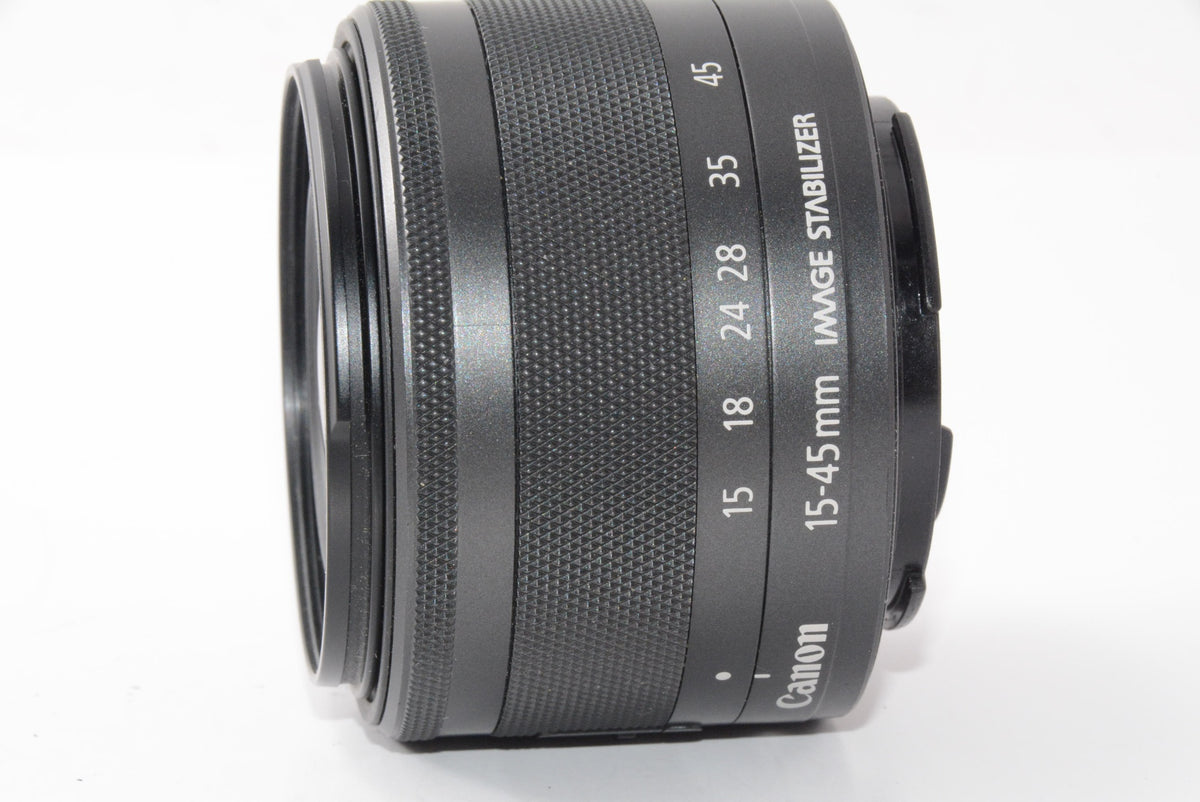 【外観特上級】Canon 標準ズームレンズ EF-M15-45mm F3.5-6.3IS STM(グラファイト) ミラーレス一眼対応 EF-M15-45ISSTM