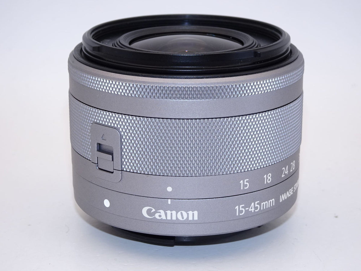 【外観並級】Canon 標準ズームレンズ EF-M15-45mm F3.5-6.3IS STM(シルバー) ミラーレス一眼対応 EF-M15-45ISSTMSL