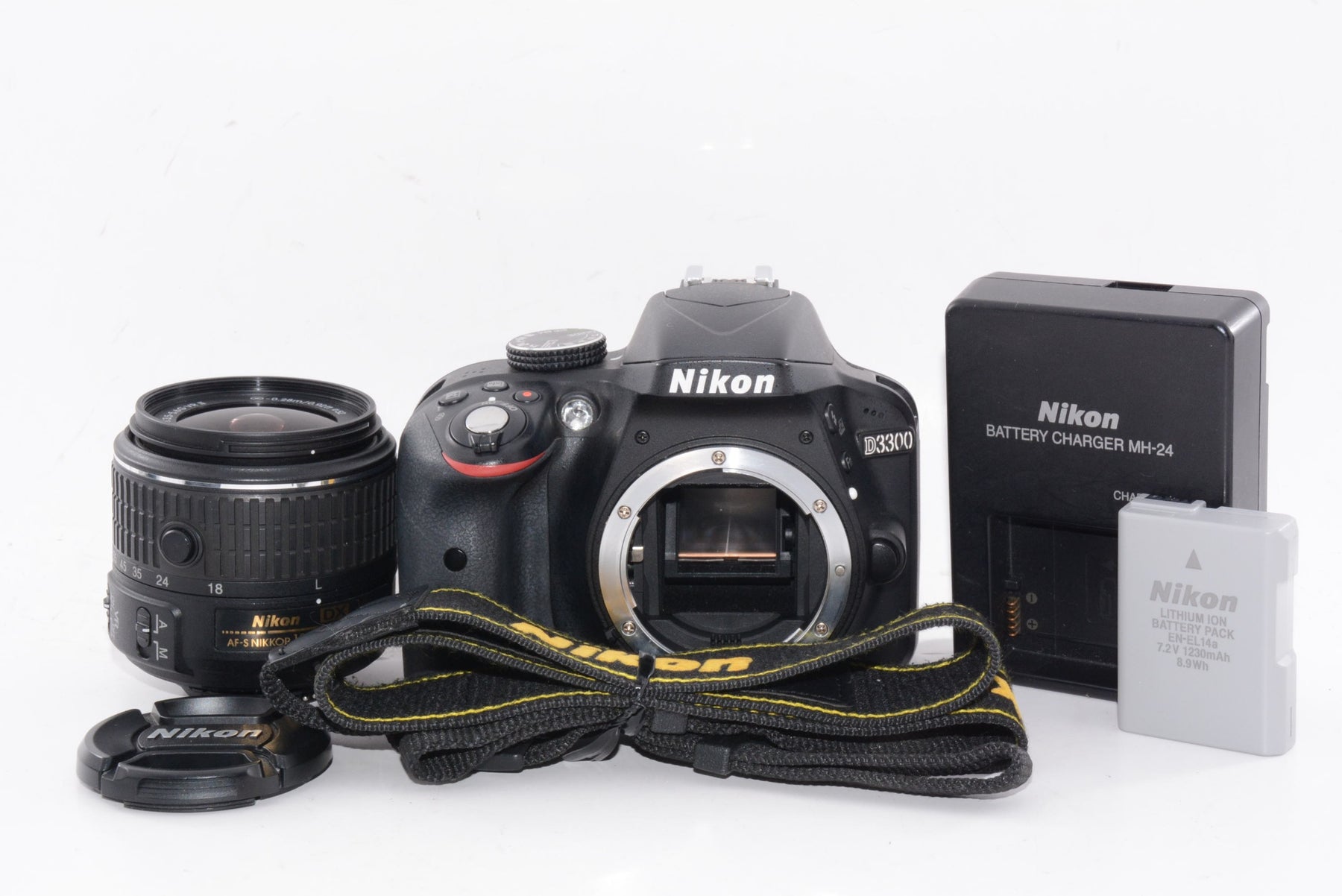 【外観並級】Nikon デジタル一眼レフカメラ D3300 18-55 VR IIレンズキット ブラック D3300LKBK